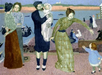 Pariser am Strand, 1899